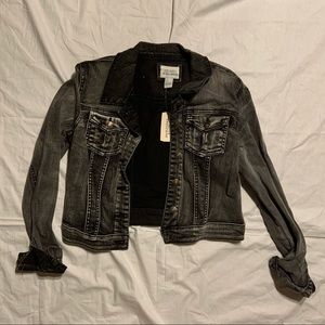 black forever 21 jean jacket